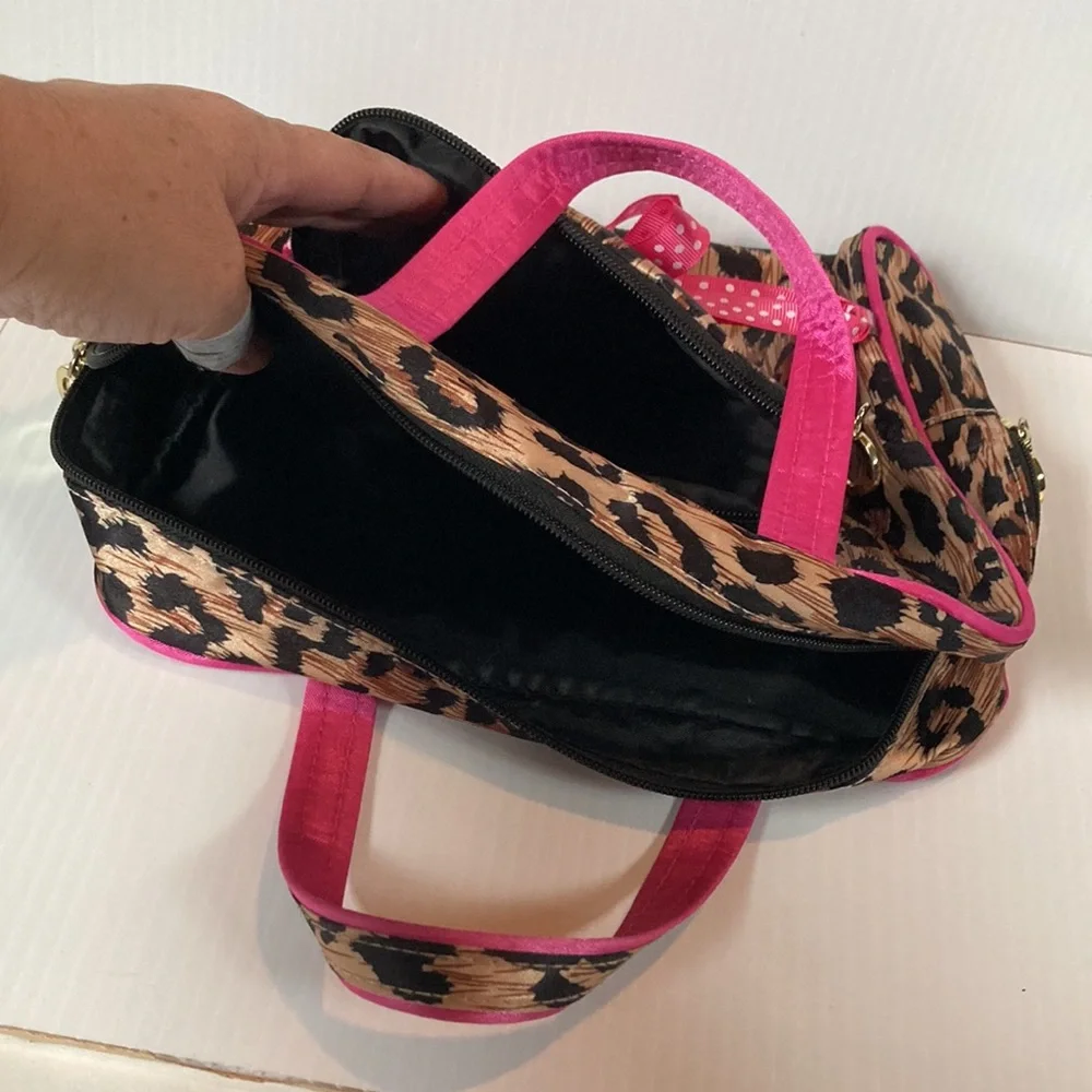 CHEETAH LEOPARD Cosmetic Makeup Travel Bag Pouch Set of 2